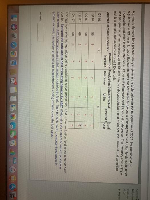 Questa Points out 12.00 P Flagge Lost Aggregate