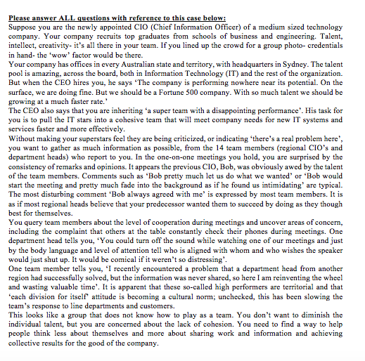 heres a case study and the question, I NEED AN