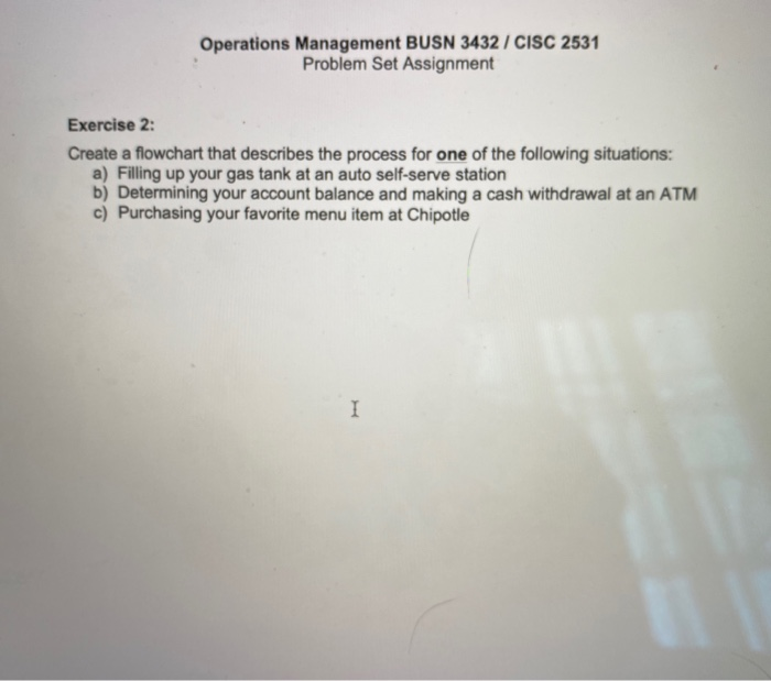 Operations Management BUSN 3432 / CISC 2531