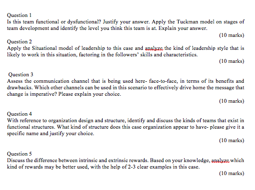 heres a case study and the question, I NEED AN