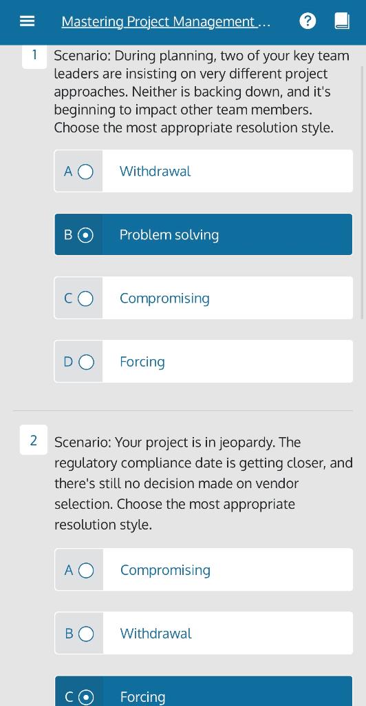 = Mastering Project Management ... 1 Scenario: