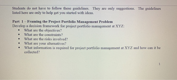 1) Case Study Students in SCMS classes are