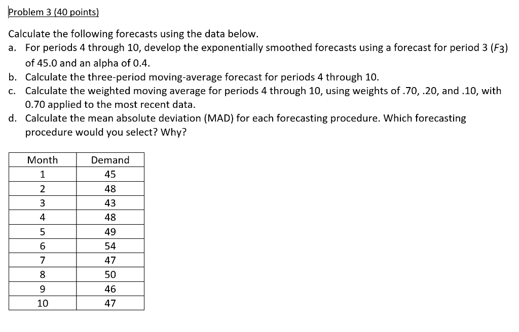 Problem 3 (40 points) Calculate the following