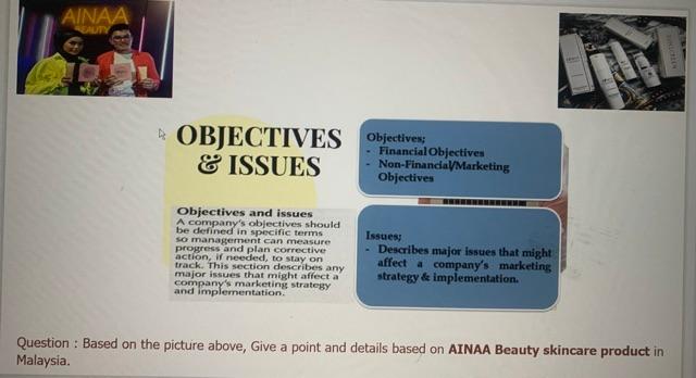 AINAA SEAUTY OBJECTIVES Objectives, Financial