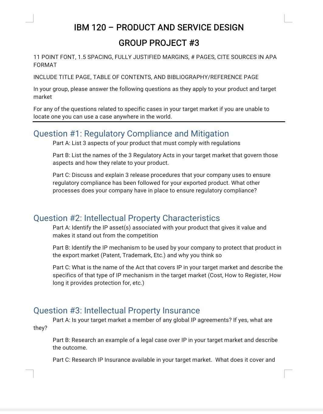 IBM 120 - PRODUCT AND SERVICE DESIGN GROUP