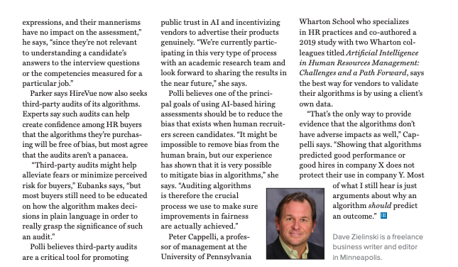 Using the article, what ways do you think AI are