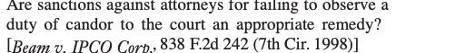 Are sanctions against attorneys for failing to