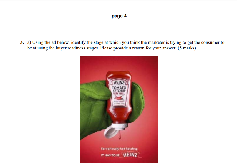page 4 3. a) Using the ad below, identify the