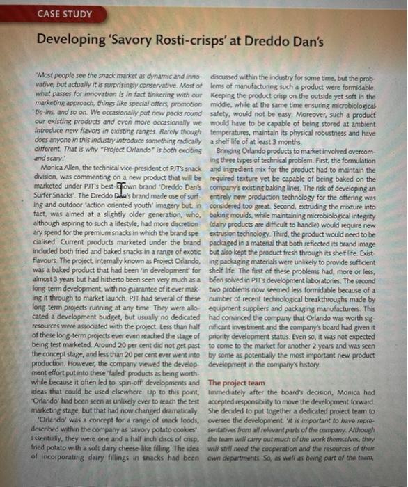 answer question # 3 from this case study CASE