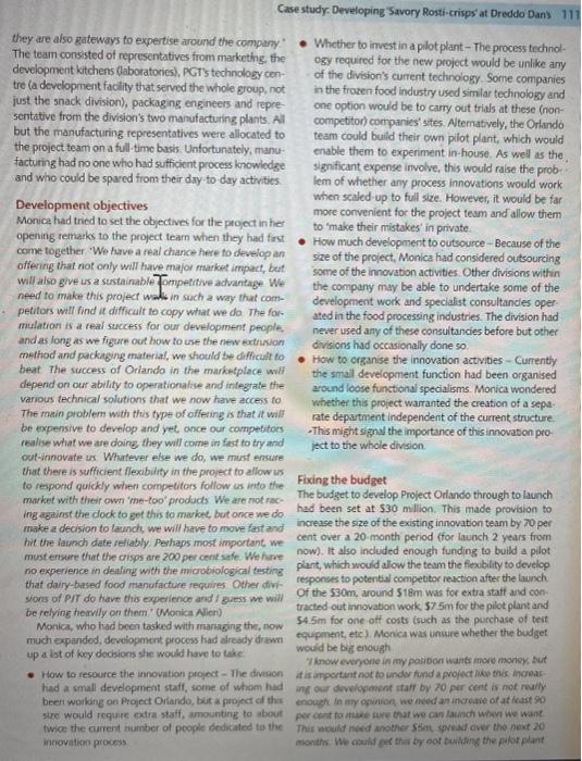 answer question # 3 from this case study CASE