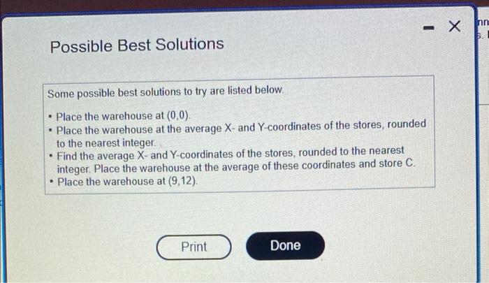 An electronics store wants to identify a location