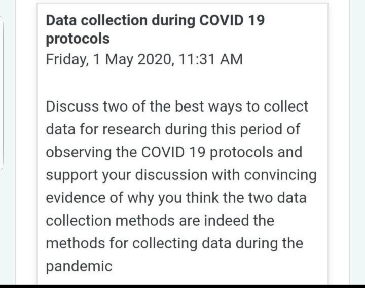 politics question Data collection during COVID 19