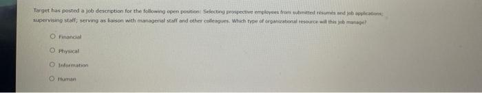 Target has posted a job description for the