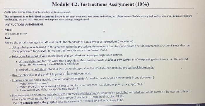 Module 4.2: Instructions Assignment (10%) Apply