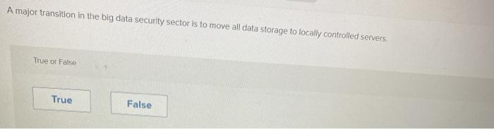 A major transition in the big data security