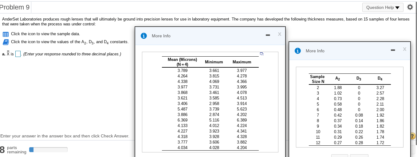 Problem 9 Question Help AnderSet Laboratories