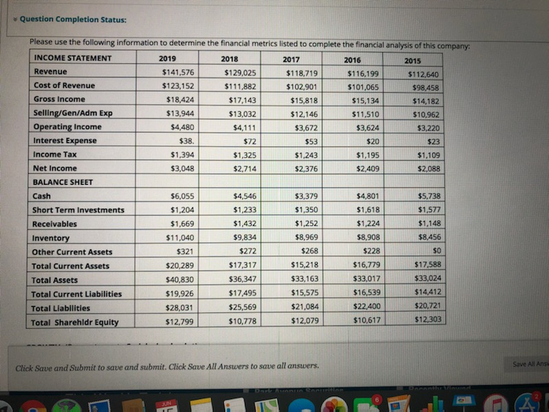 Answer please!! Question Completion Status: