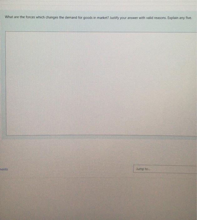 What are the forces which changes the demand for