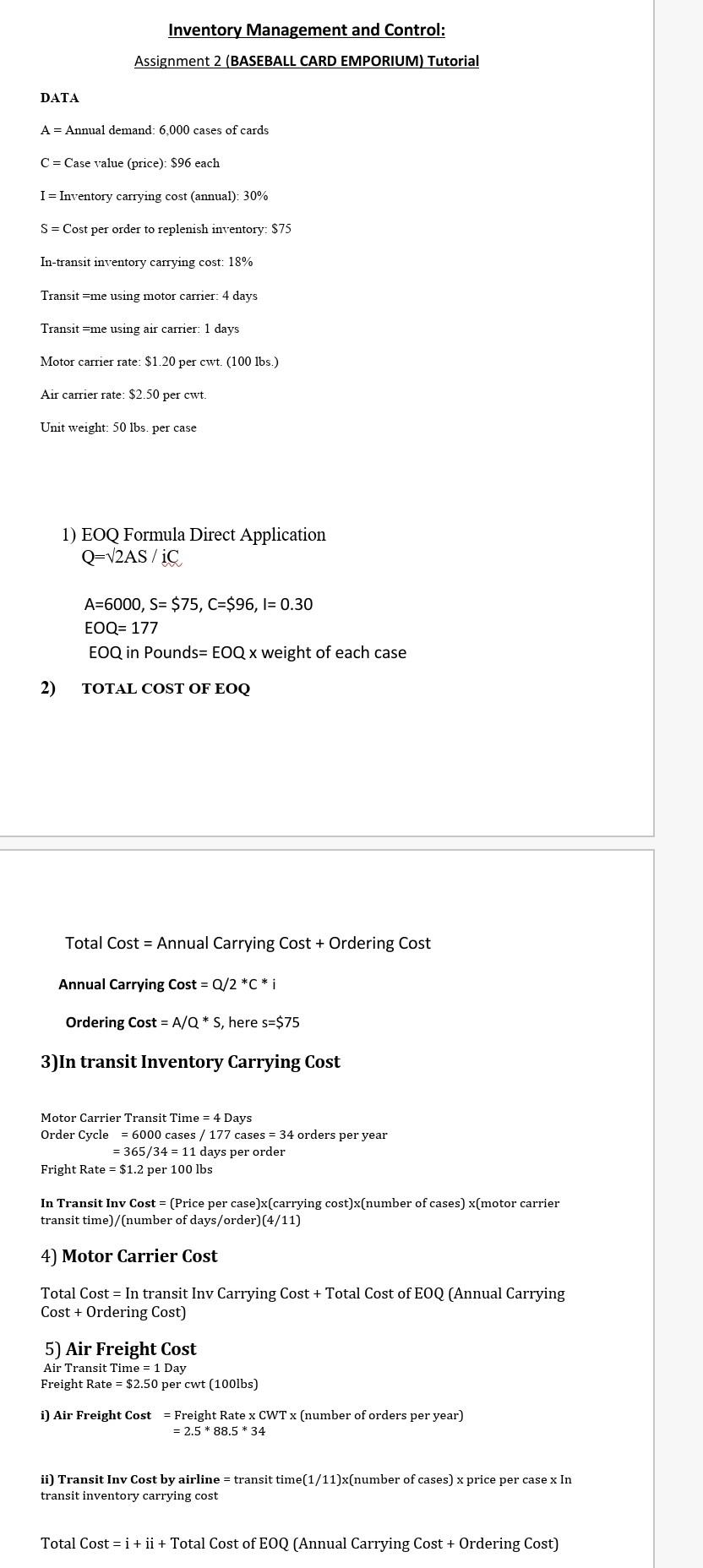 using following method please Assignment 2: CASE