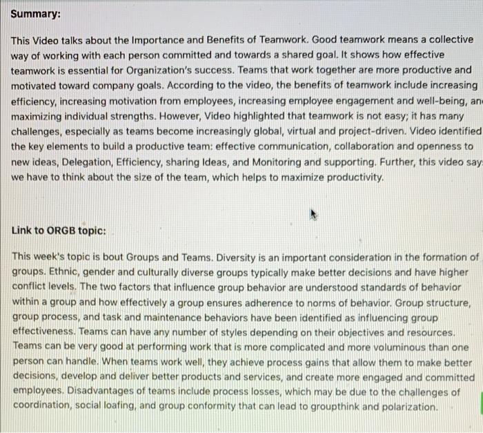 this is a topic and question below this is a