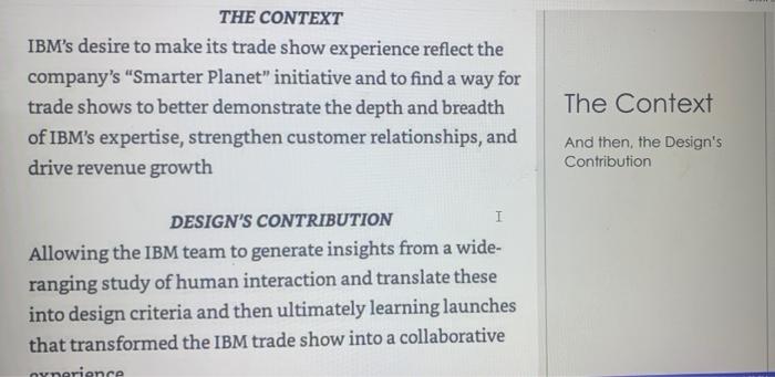 Using the International Business Machines Case.