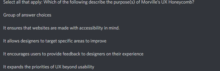 Select all that apply: Which of the following