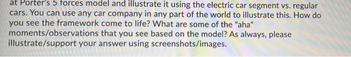 at Porter's 5 forces model and illustrate it