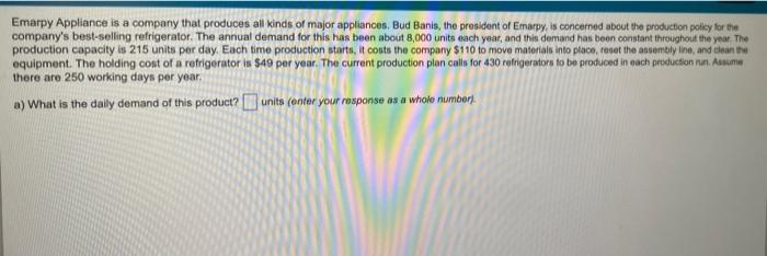 Emarpy Appliance is a company that produces all