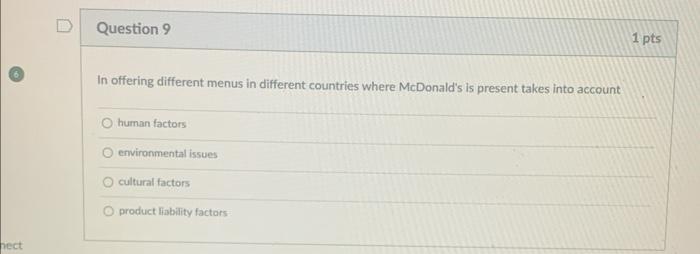 9 In offering different menus in different