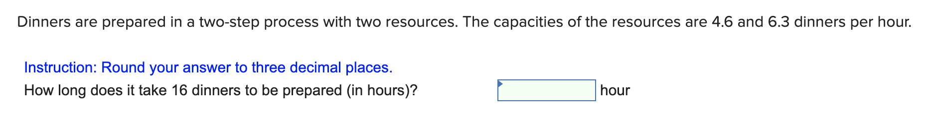 Dinners are prepared in a two-step process with