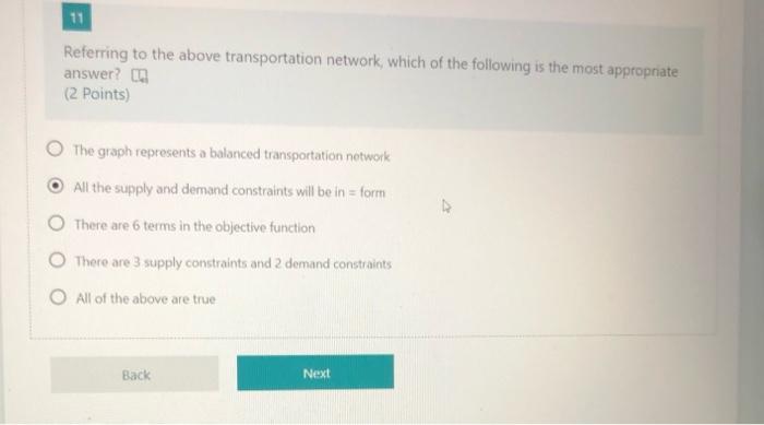 150 Consider a transportation problem shown below