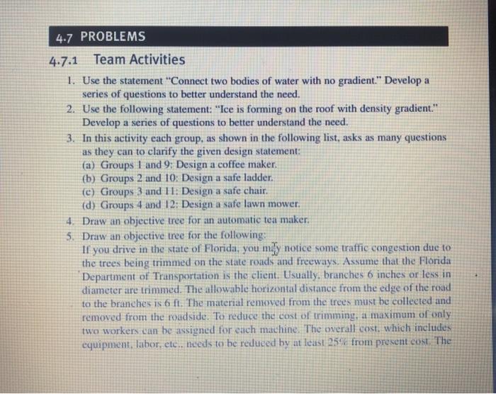 TABLE L7.2 Customer Needs Evaluation