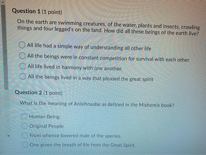 please answer correctly Question 1 (1 point) On