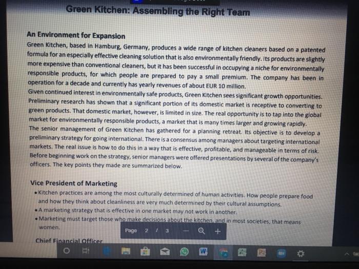 Green Kitchen: Assembling the Right Team An