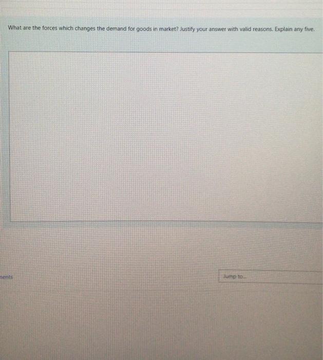 What are the forces which changes the demand for