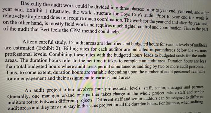 Toys' City Case Assume that no request for