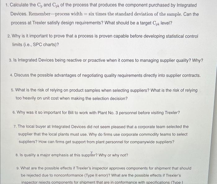 please answer all questions including the cpk for