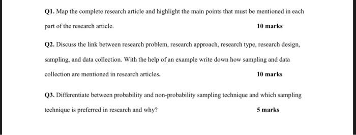 there is no article . it has to be general Q1.