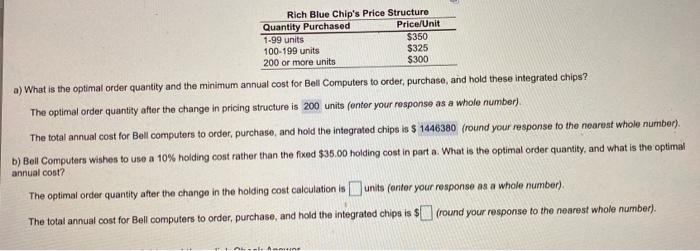 Help with part b) please! Bell Computers