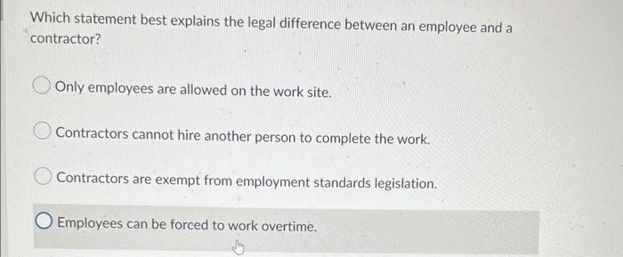 Which statement best explains the legal