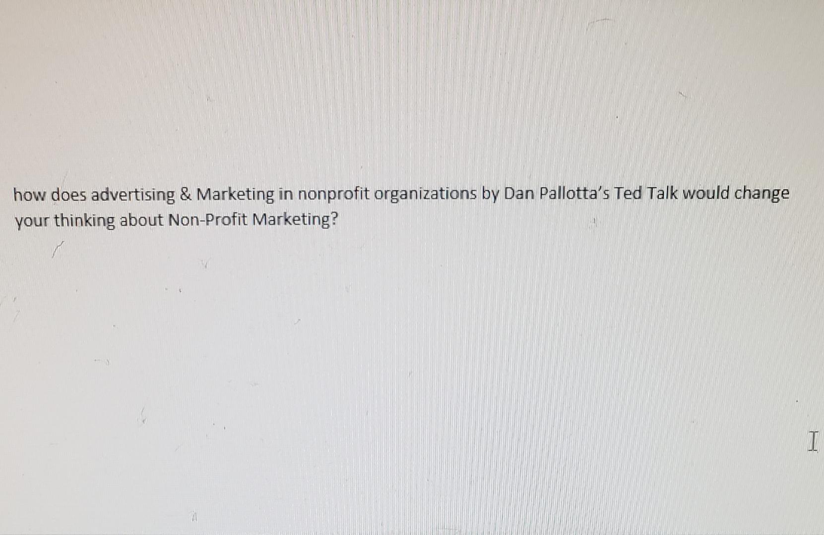 how does advertising & Marketing in nonprofit