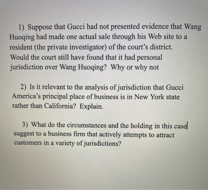 Gucci America, Inc. v. Wang Huoqing BACKGROUND