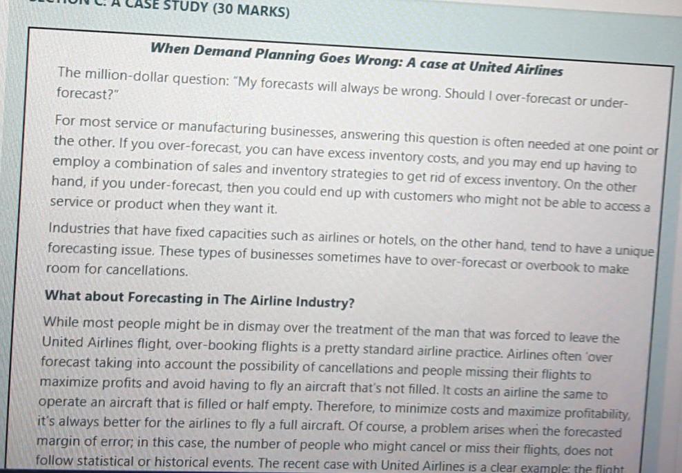supply chain management read the case study nd