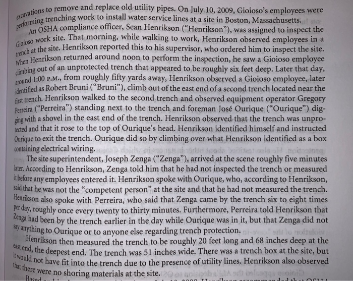 Case 20.1 Gioioso Sons Inc v. Occupational Safety