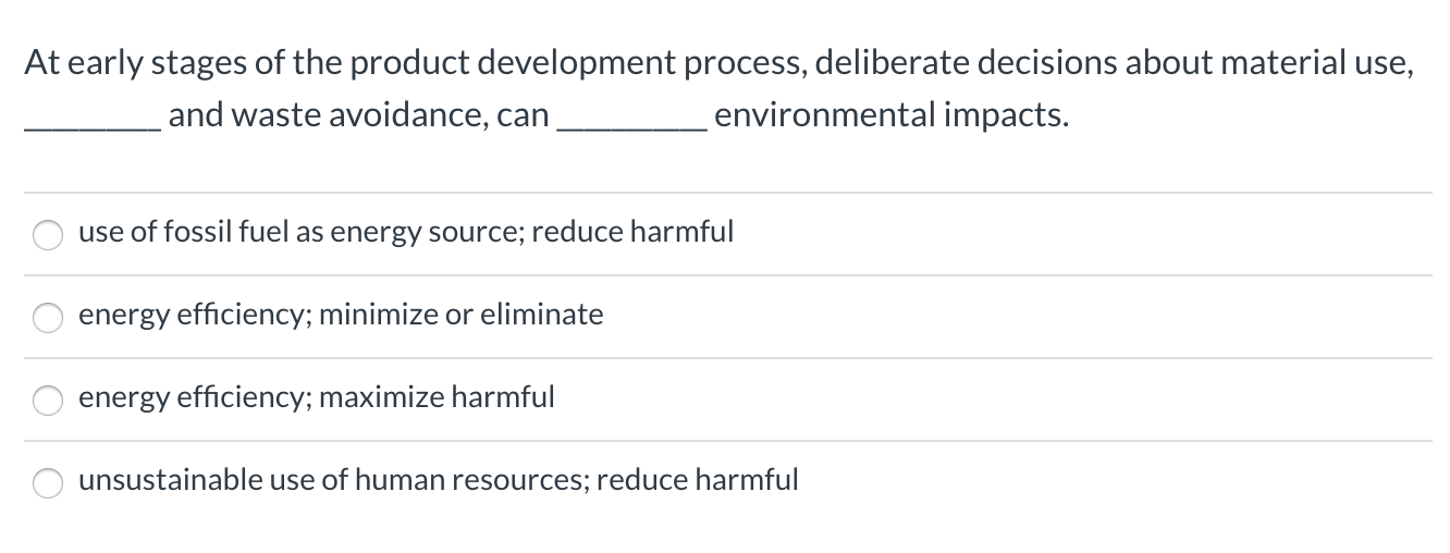 At early stages of the product development