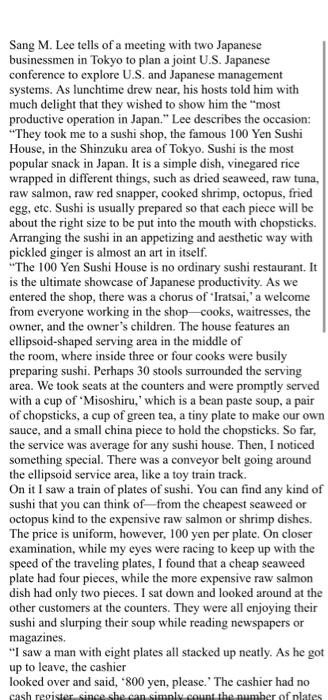 1- Analyze the operations processes based on the