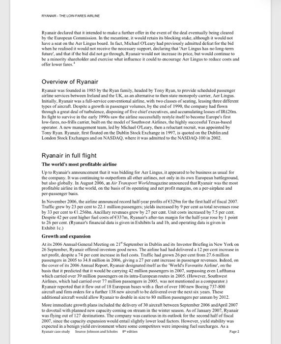 Five forces model of Ryanair base on case study: