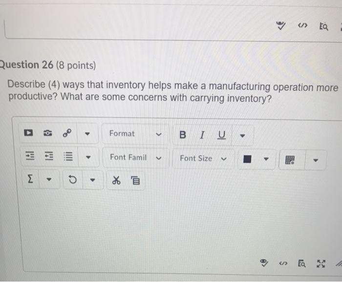 Question 26 (8 points) Describe (4) ways that