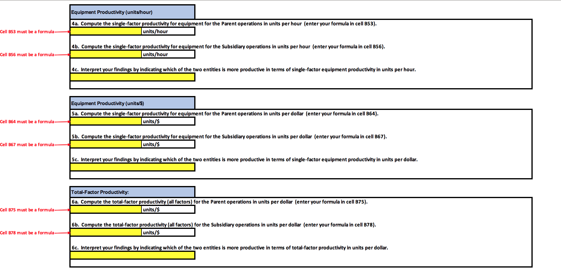 Please complete 5 - 10! Thanks :) Productivity
