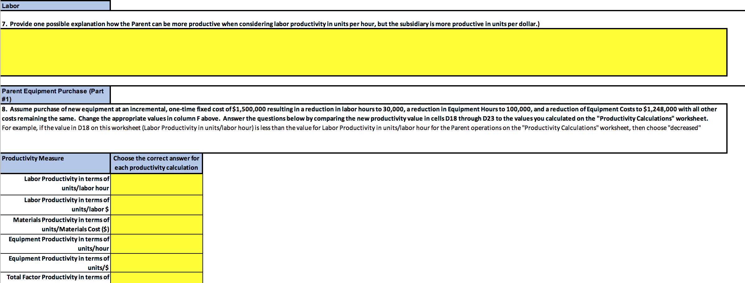 Please complete 5 - 10! Thanks :) Productivity